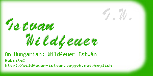 istvan wildfeuer business card